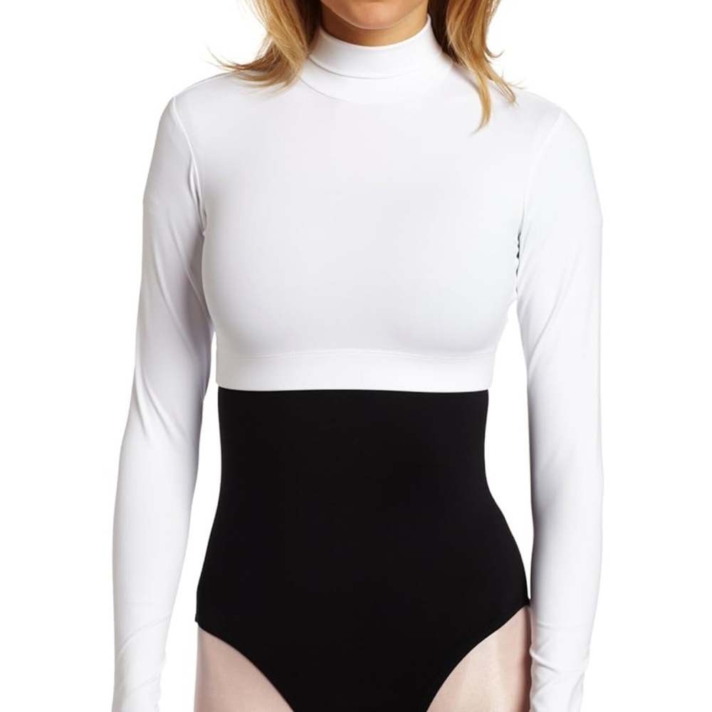 Brand New Danskin White mock neck crop top